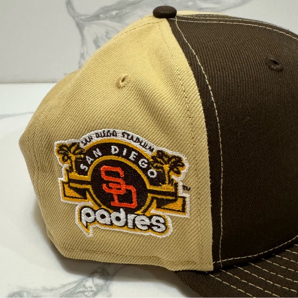 New Era San Diego Padres Stadium Patch Brown Gold 59FIFTY Fitted Hat Men’s 7 7/8 - Picture 5 of 6